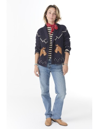 Cardigan HORSE LODGE - Navy