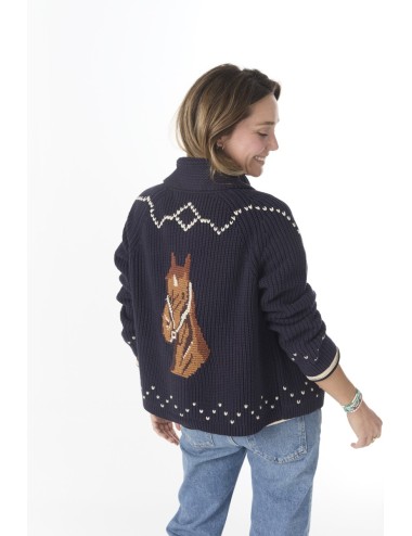 Cardigan HORSE LODGE - Navy