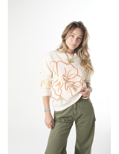 Sweat LARGE EMBROIDERED FLOWER