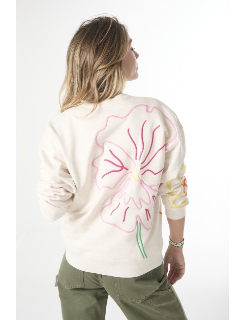 Sweat LARGE EMBROIDERED FLOWER