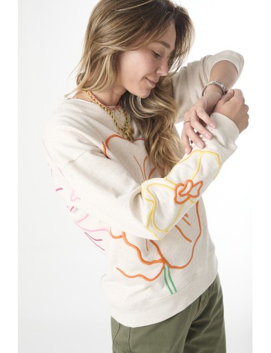 Sweat LARGE EMBROIDERED FLOWER