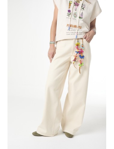 Pantalon Décontracté - Ceinture à FLEURS