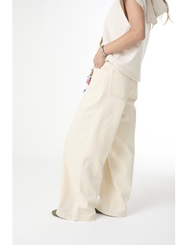 Pantalon Décontracté - Ceinture à FLEURS