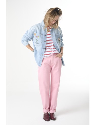 Veste Denim Brodée FLEURISTE