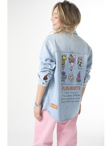 Veste Denim Brodée FLEURISTE