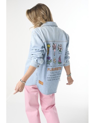 Veste Denim Brodée FLEURISTE