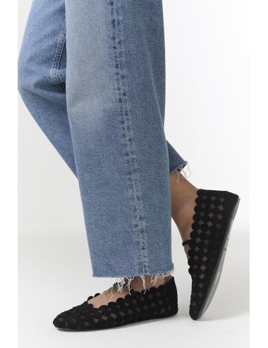 Ballerines MINI BULLES, Daim - Noir