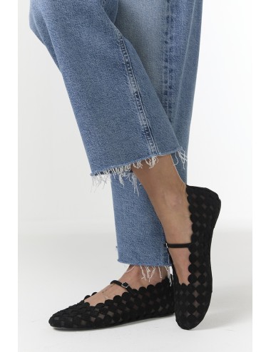 Ballerines MINI BULLES, Daim - Noir