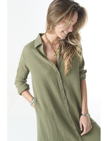 Robe BODEN en gaze - Olive Moss
