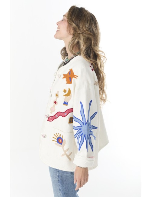 Veste DINA Funky Tarot - Blanc