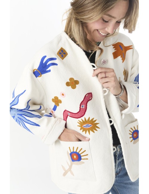 Veste DINA Funky Tarot - Blanc