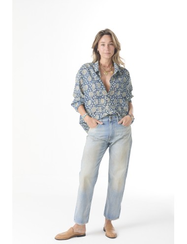 Chemise PINTUCK DROP NECK - Blue Indigo Medallion