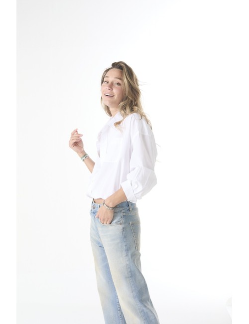 Chemise Crossover BUBBLE - White