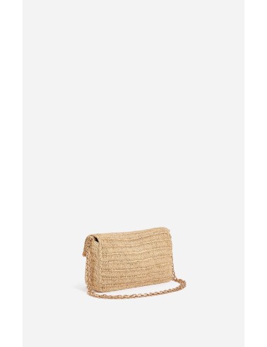 Sac MOON Moyen Raphia - Multico / Rose