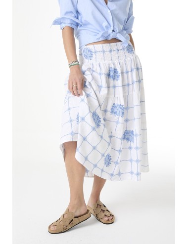 Jupe BLUE ROSES - White