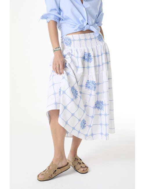 Jupe BLUE ROSES - White