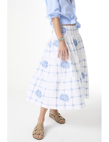 Jupe BLUE ROSES - White
