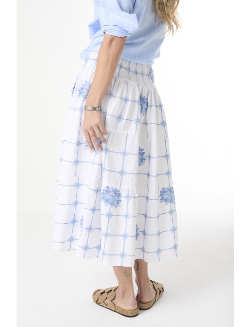 Jupe BLUE ROSES - White