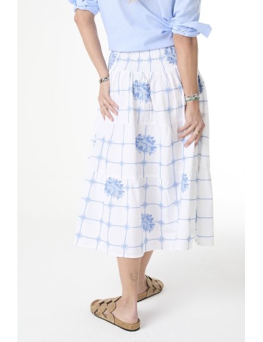 Jupe BLUE ROSES - White