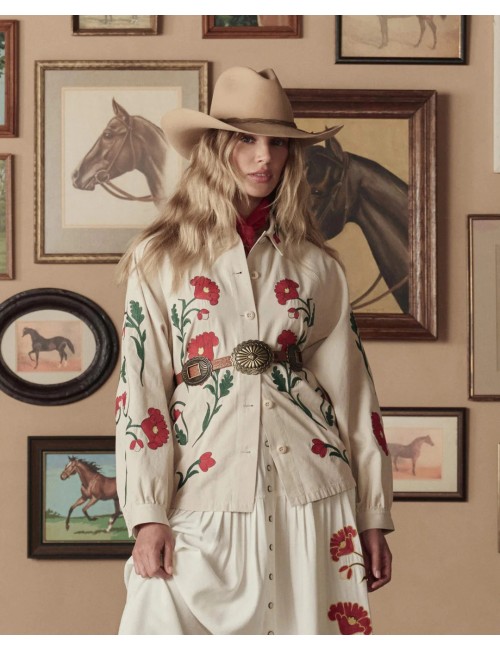 Veste Brodée WESTERN COMMODORE - Cream