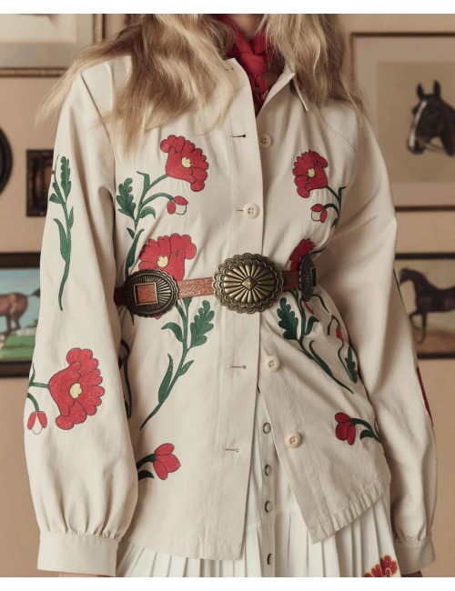 Veste Brodée WESTERN COMMODORE - Cream