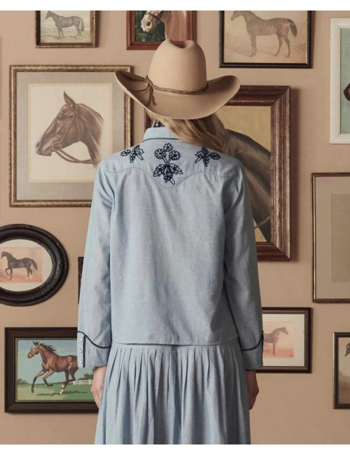 Chemise Brodée WESTERN - Chambray