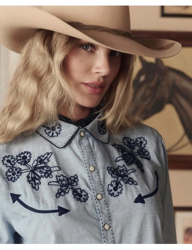 Chemise Brodée WESTERN - Chambray