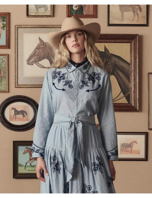 Chemise Brodée WESTERN - Chambray