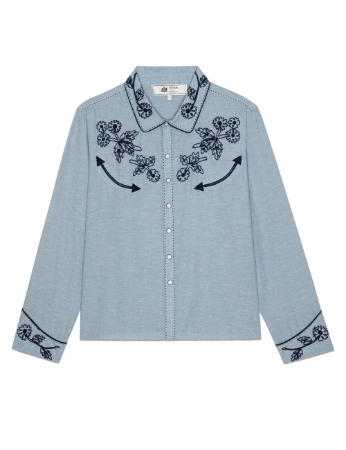 Chemise Brodée WESTERN - Chambray