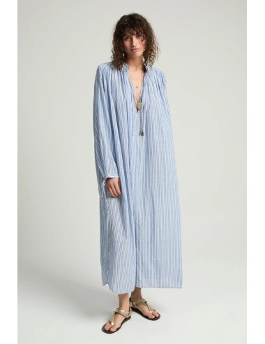 Robe JADE - À rayures bleues et blanches