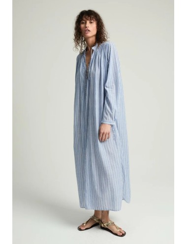 Robe JADE - À rayures bleues et blanches