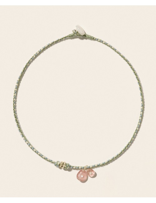 Collier HOLI - Strawberry Quartz