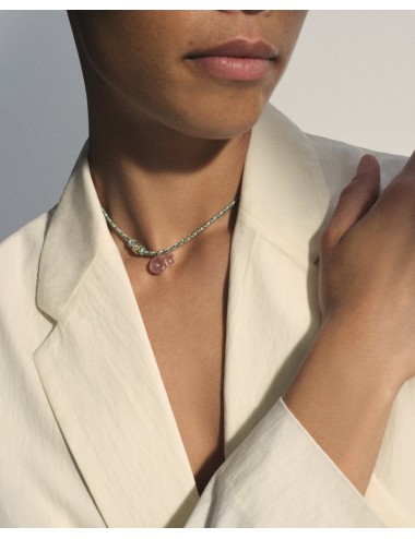 Collier HOLI - Strawberry Quartz
