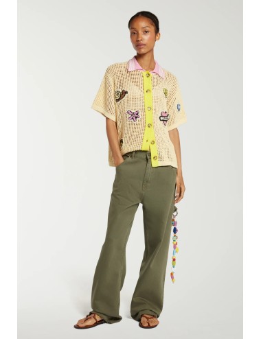 Polo en crochet - Jaune