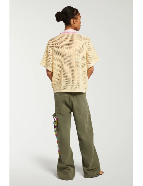 Polo en crochet - Jaune