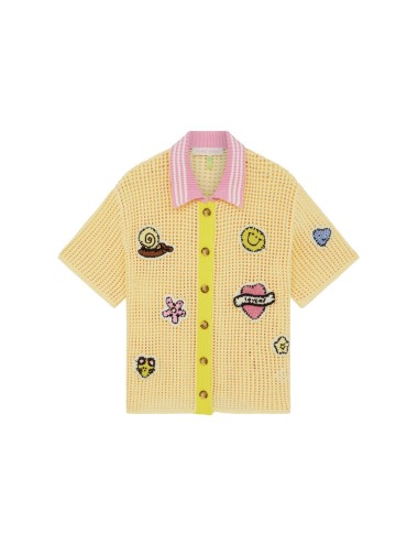 Polo en crochet - Jaune
