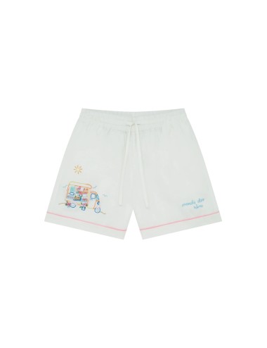 Short brodé - Écru