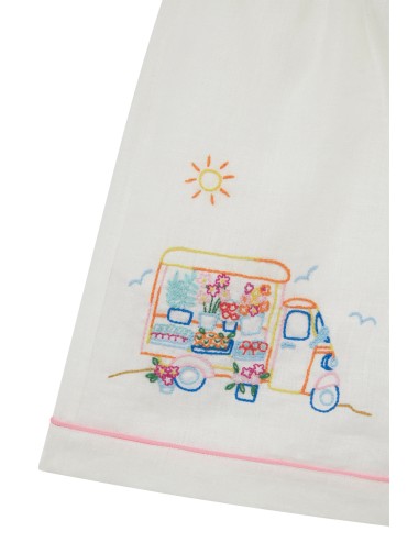 Short brodé écru en chanvre Mira Mikati | ByMahe