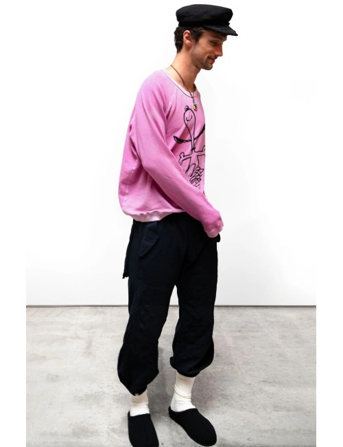 SUPERVINTAGE YUMM Sweat - Snoopy Pinkpowder