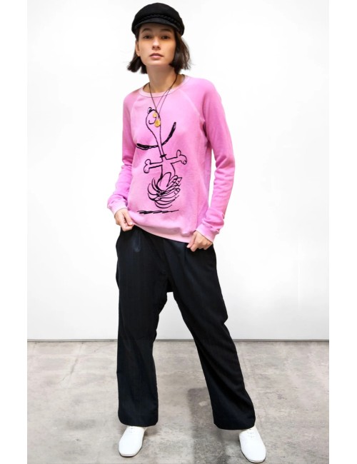 SUPERVINTAGE YUMM Sweat - Snoopy Pinkpowder