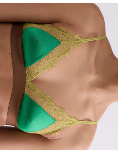 Brassière triangle LOVE LACE - Vert
