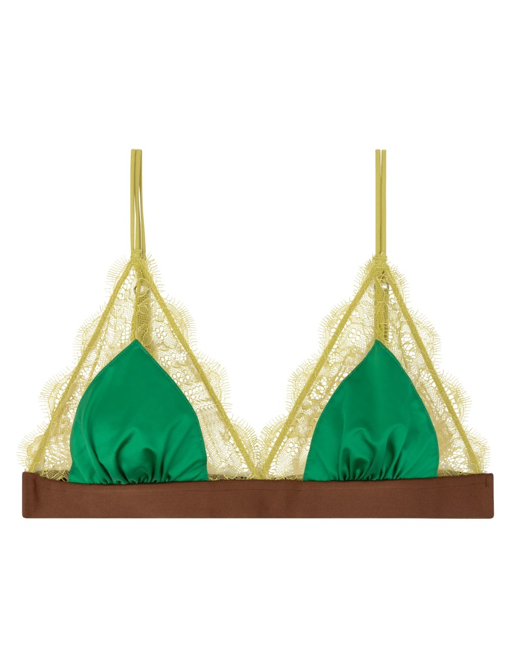 Brassière triangle LOVE LACE - Vert