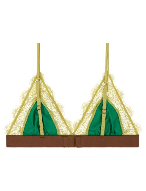 Brassière triangle LOVE LACE - Vert