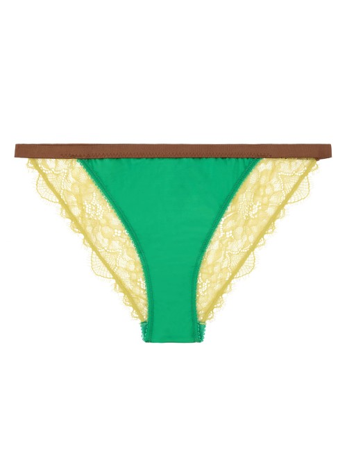 Slip en dentelle WILD ROSE - Vert