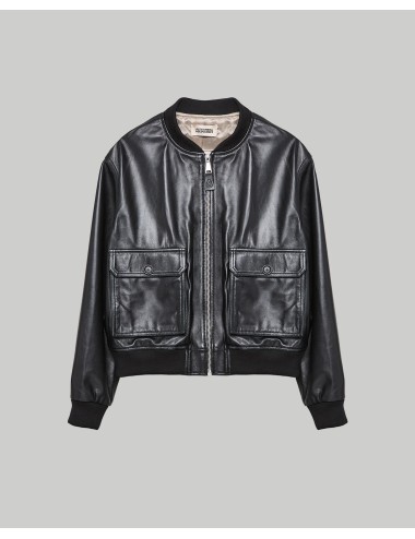 Blouson en cuir MARLON - Noir
