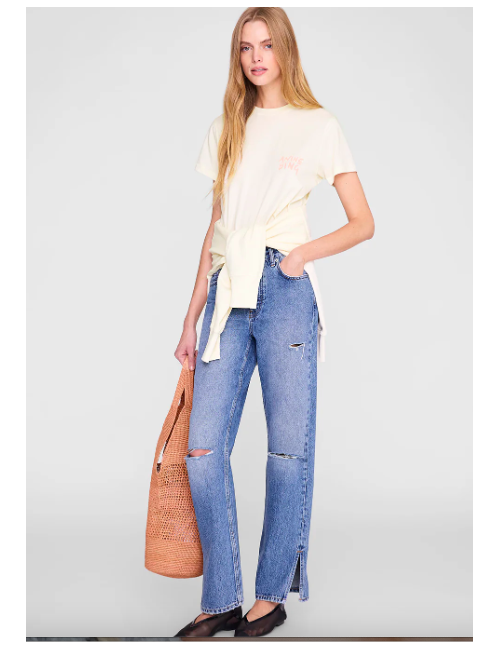 SHELLEY TEE SURFER WASHED BUTTERCREAM