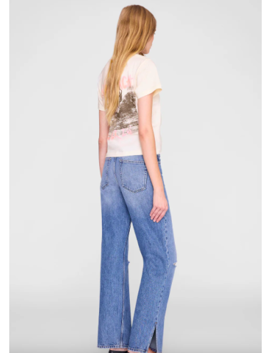 SHELLEY TEE SURFER WASHED BUTTERCREAM