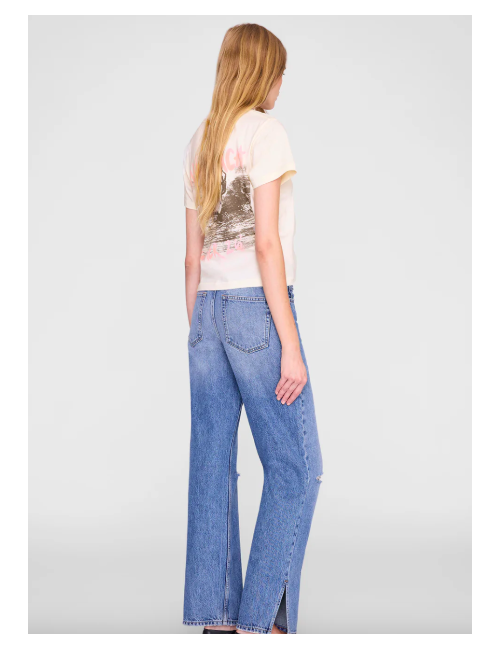 SHELLEY TEE SURFER WASHED BUTTERCREAM