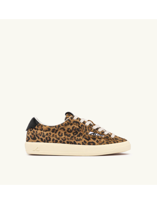 BASKET WINDSCAPE LOW EN DAIM LEOPARD ET NOIR