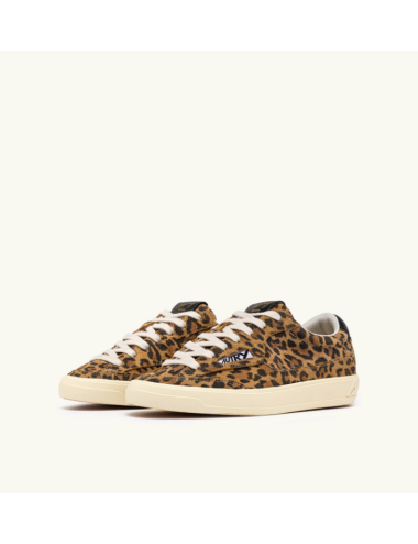 BASKET WINDSCAPE LOW EN DAIM LEOPARD ET NOIR